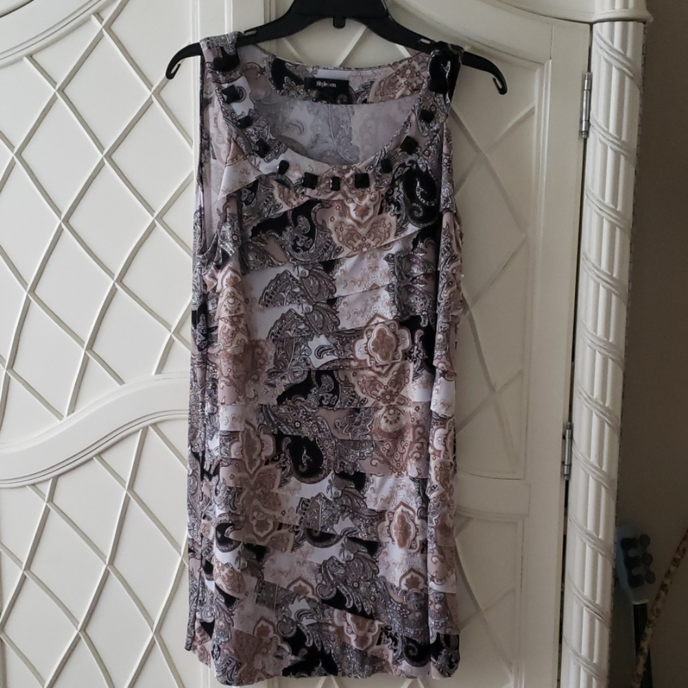 Dress with beads around chest area
